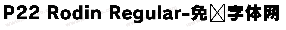 P22 Rodin Regular字体转换